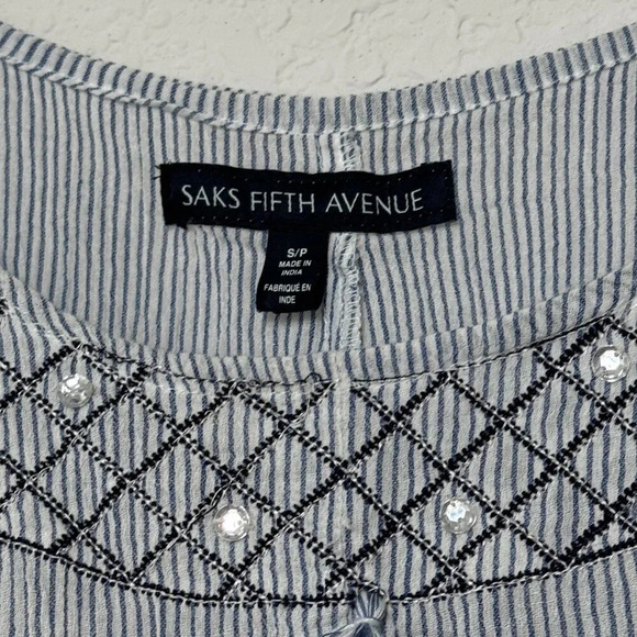 Saks Fifth Avenue Striped Tassel Maxi Dress Size S - Picture 4 of 9